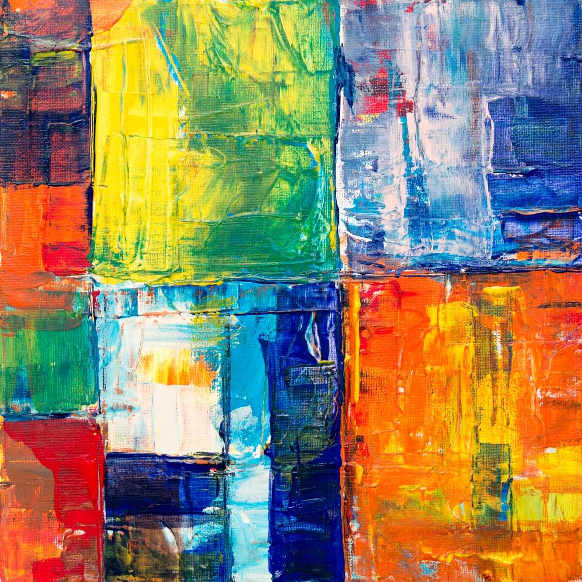 rectangular oil-based abstract painting